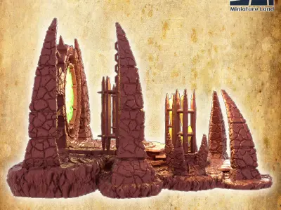 Chaos Portal Tabletop Terrain 28 MM 3D print model