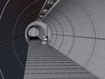 Sci-Fi Tunnel-Blender Eevee 3D model