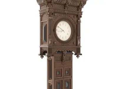 Classic english floor clocks 3D model