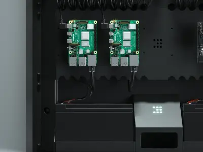 Electric box assembled 3D model