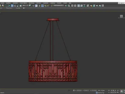 Zahara 8 chrome pendant Low-poly 3D model