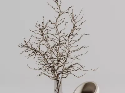 plants bouquet vase 38 3D model