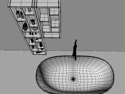 Bathroom furniture set Arcom eGo 3D model