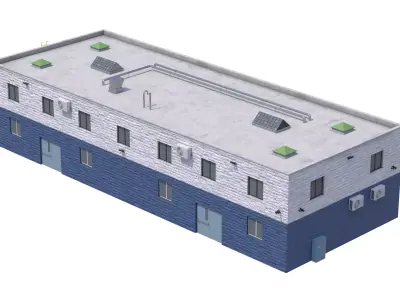 14 PBR Industrial Buildings Collection 3D Model Pack