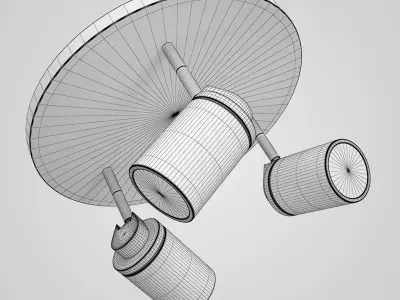 Triple Halogen Lamp 38 3D model
