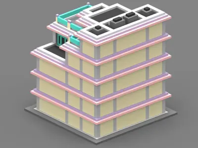 House Voxel - 9 Low-poly 3D model