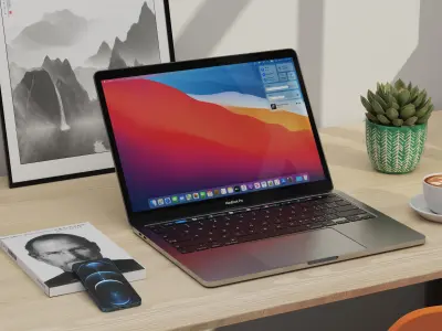 Business office scene C4D modeling rendering  3D model