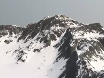 Snowy Mountain Terrain 3D model