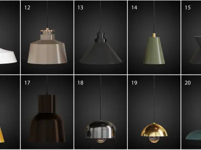 30 light Pendant collection 3D model