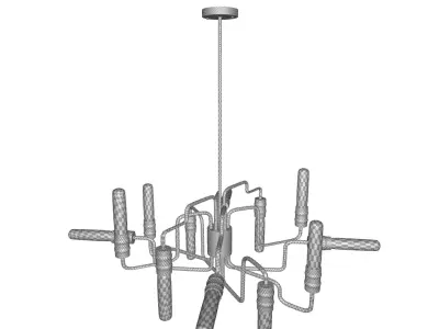 Mao Light Sputnik Modern Linear Chandelier 3D model