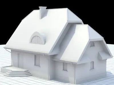 highly detailed single-family house 7 3D model