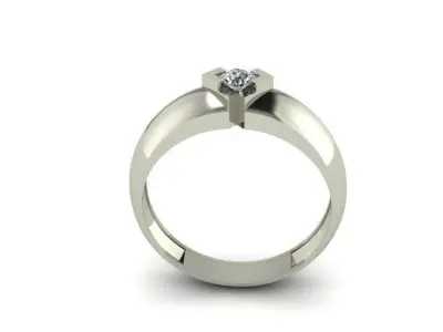 solitair ring for man 3D print model