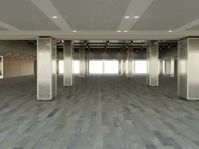 Exhibition Hall 02 Low-poly 3D model