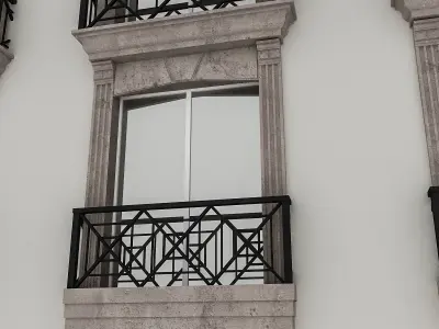 Window Frame 01 Low-poly 3D model