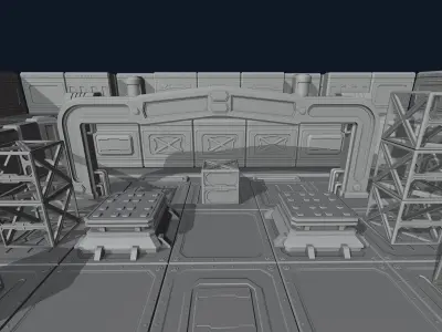 SciFi elements set 3D model