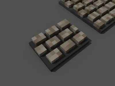 Voxel - Paved Path Free low-poly 3D model