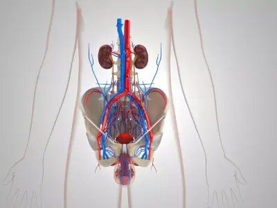 Male reproductive and urinary system Low-poly 3D model
