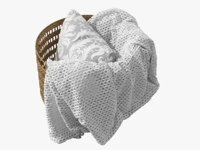 Josie Woven Basket Low-poly 3D model