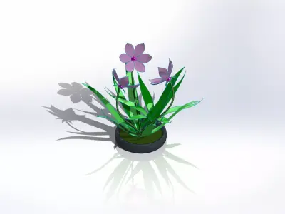  floor plant Low-poly 3D model