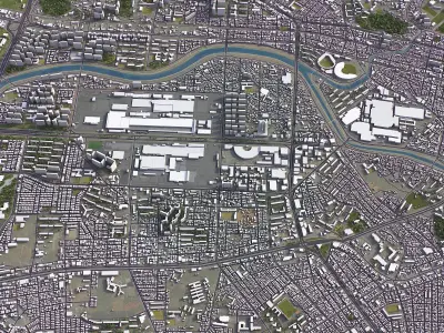 Gwangju Low-poly 3D model