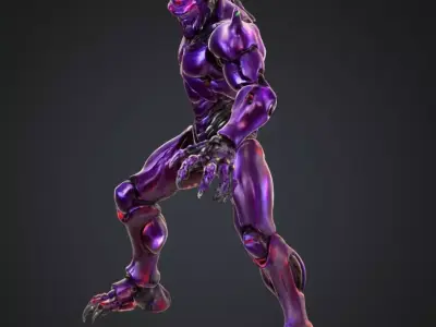 Cybernetic Titan Warrior 3D Model Sci Fi Mecha Character Low-poly 3D model