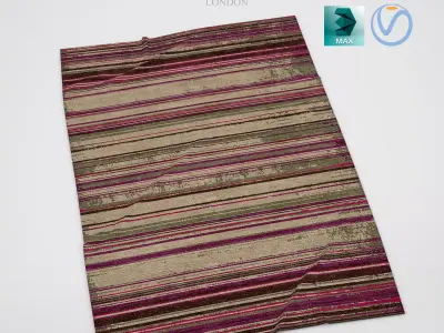 Rug Faded Stripe 3D model