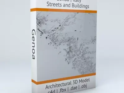 Genoa Streets and Buildings 3D model