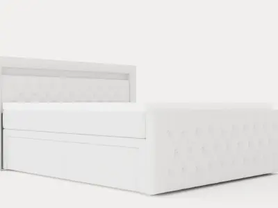 Franco Luxury Bed Package led Lighting White Artificial Sack Low-poly 3D model