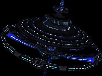 3DRT - Space Stations Pack Light Low-poly 3D model