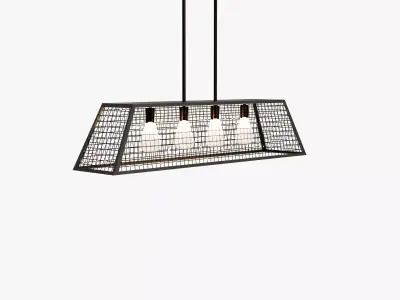 Hanging Caged Lamp - Ceiling Lamp 3D model