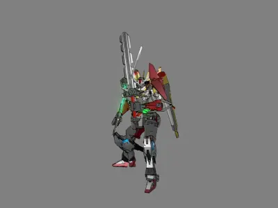 Attacker Gundam 14 3D model