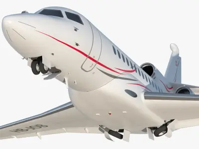  Dassault Falcon 7X 3D Model 