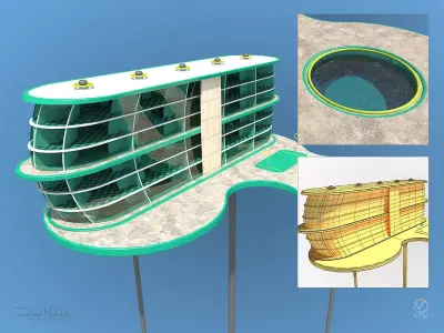 Futuristic Architecture Skyscraper 05 3D model