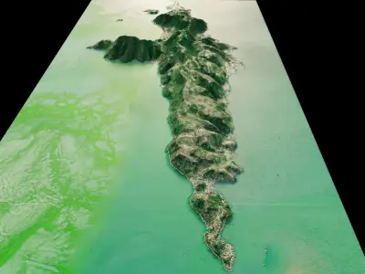 Talim island full 3d terrain 3D model