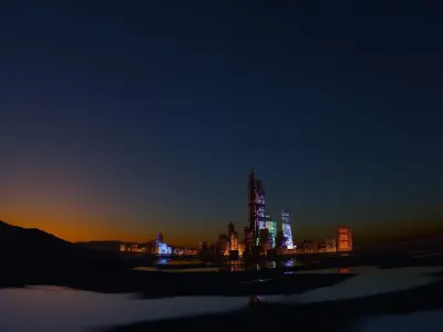 scifi city Low-poly 3D model
