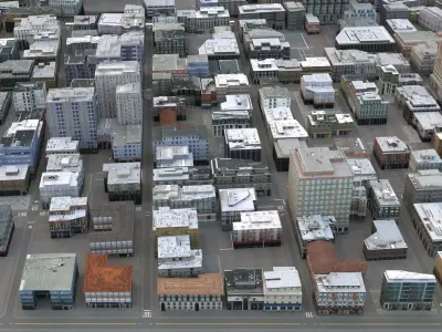 City 103 Low-poly 3D model