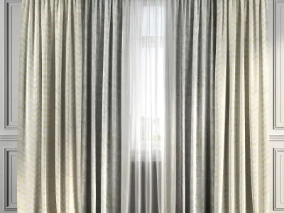 Curtain Set 116 3D model