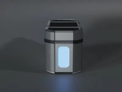 Futuristic Crate Big Low-poly 3D model