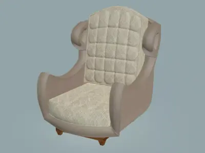 Wingback wholes Armchair 3D model