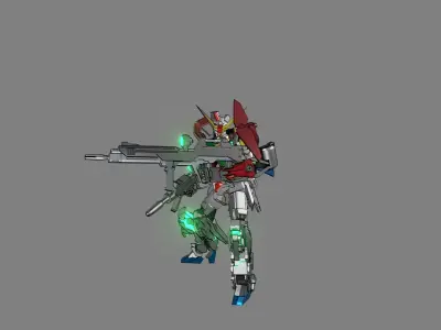 Attacker Gundam 1 3D model