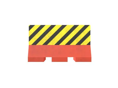 Road Barriers v1 012 Low-poly 3D model