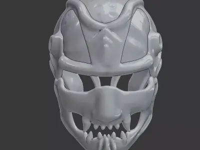 Sci Fi Biomechanical Helmet With Jaw Piece  3D print model