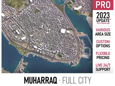 Muharraq Low-poly 3D model