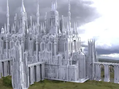 Fantasy City Grand and opulent advanced society  3D model