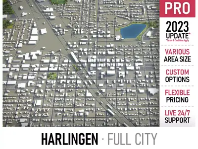 Harlingen  Low-poly 3D model