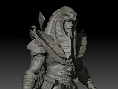 Pharaoh High Poly for 3d Print 3D print model