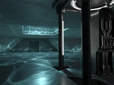  2 Futuristic Interiors Set 