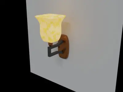 Flower shaped wall lamp Free 3D model