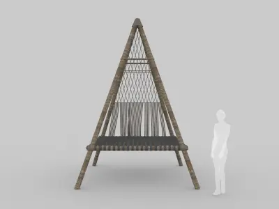 Beach Teepee - Resting Zone 3D model