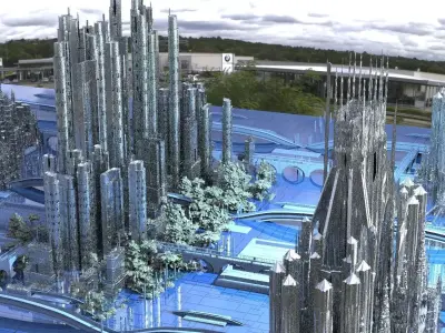 Sci-Fi City Grand Future City 3D model